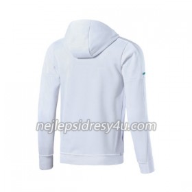 Real Madrid Tréninkový Bunda Kapucí 2017-18 Bílá